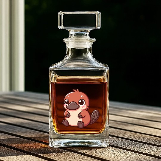 Playful Platypus Cartoon Whiskey Decanters