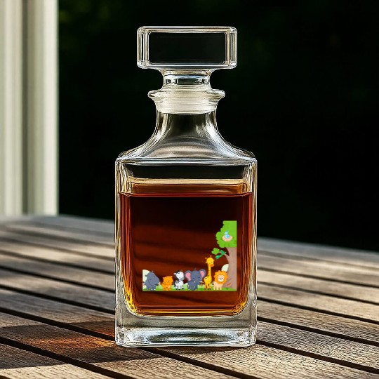 Multi zoo animals lion giraf elephant Whiskey Decanters