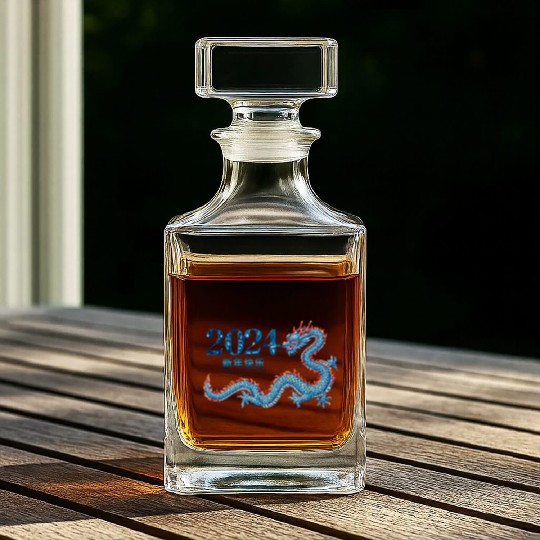 Dragon's Roar: Year of the Dragon 2024 Red Whiskey Decanters