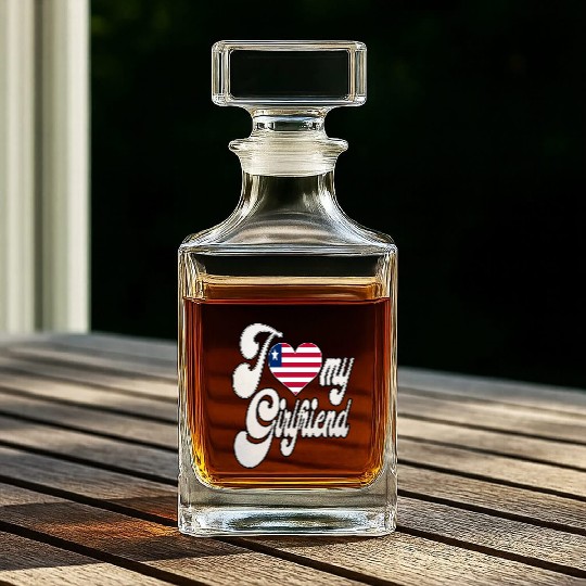 LiberiaI Love My Liberian Girlfriend Whiskey Decanters
