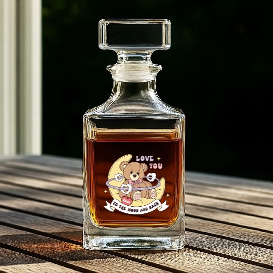 Cute Valentine's Day Teddy Bear Whiskey Decanters