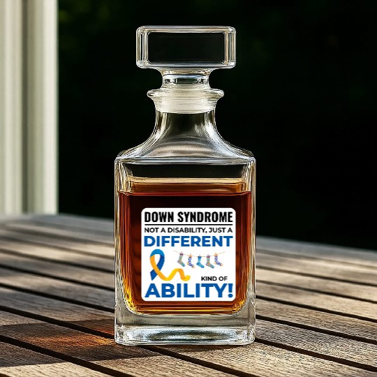Down Syndrome Awareness Different Ability Whiskey Decanters