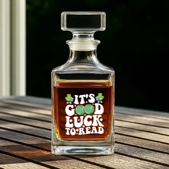 It's Good Luck To Read St Patricks Day Disco Ball Whiskey Decanters