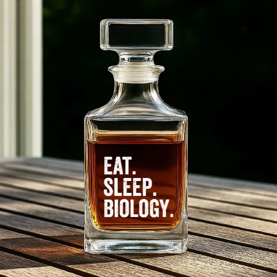 Eat Sleep Biology Whiskey Decanters