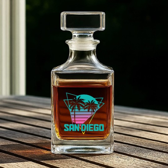 San Diego California Vintage Souvenir Whiskey Decanters
