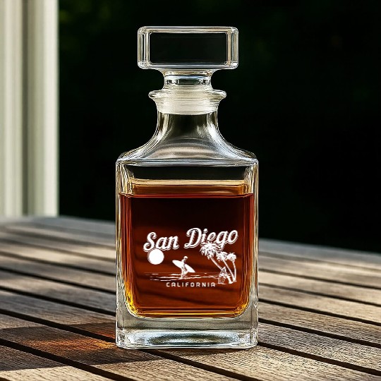 San Diego California Vintage Souvenir Whiskey Decanters