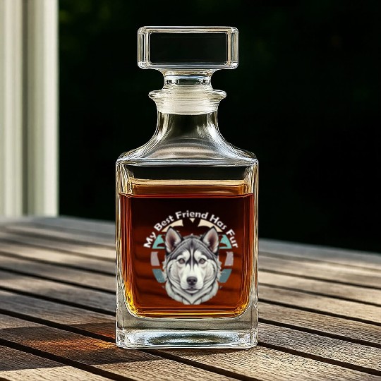 Valentine's Day celebrations with my husky Whiskey Decanters