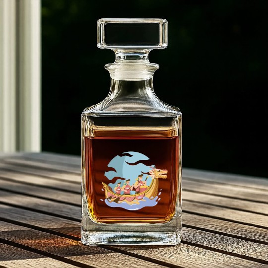 Chinese Dragon Boat Dragon Boat Racer Gift Whiskey Decanters