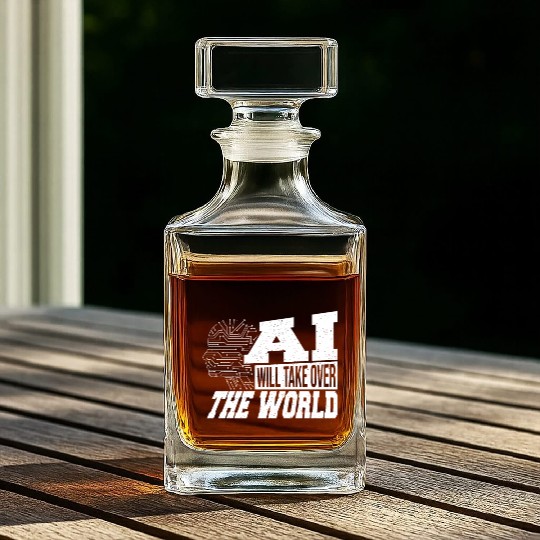 Computer Programmers AI Robot AI Prompt Engineer Whiskey Decanters