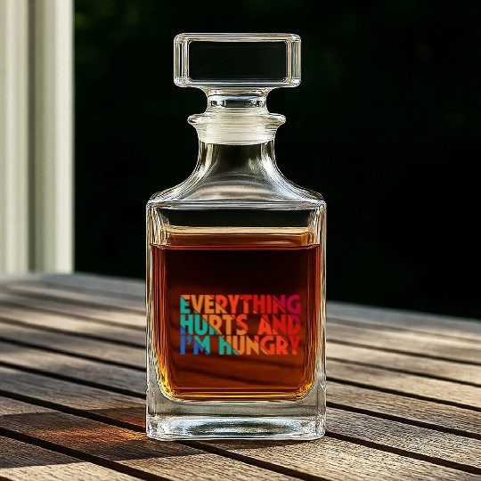 Everything Hurts And I'm Hungry, Gym Lovers, Gift Whiskey Decanters