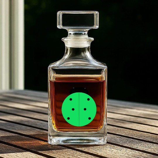 green ladybug Whiskey Decanters