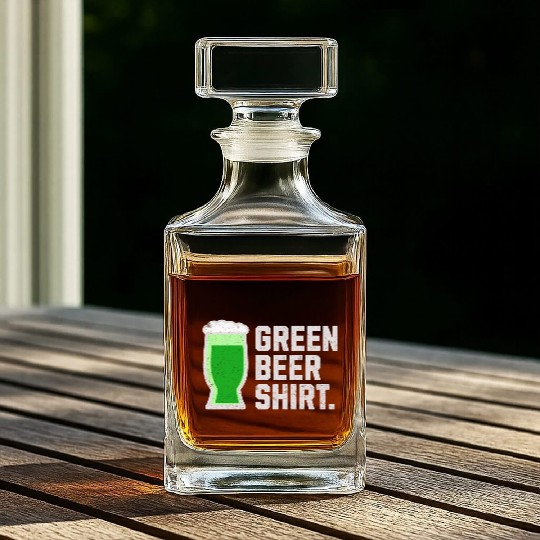 Green Beer Whiskey Decanters for St. Patrick's Day