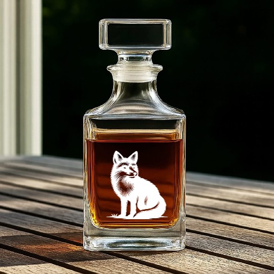 Cute, Clever Fox Whiskey Decanters