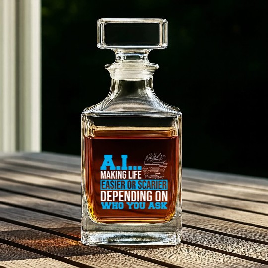 Computer Scientist Data Science Robot AI Prompt Whiskey Decanters