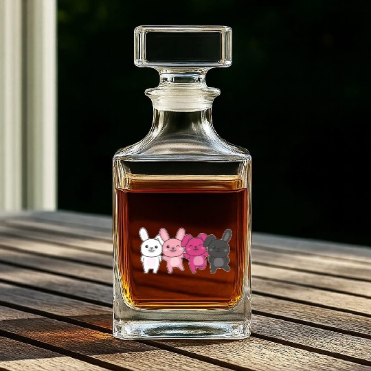 Transfem Flag Pride Lgbtq Bunny Whiskey Decanters