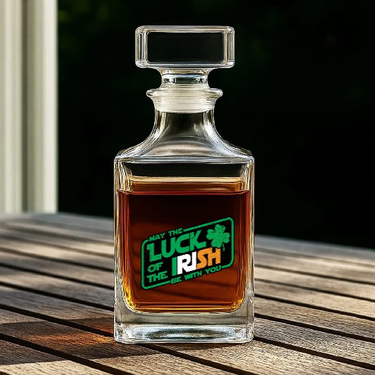 MAY THE LUCK OF THE IRISH BE WITH YOU Whiskey Decanters