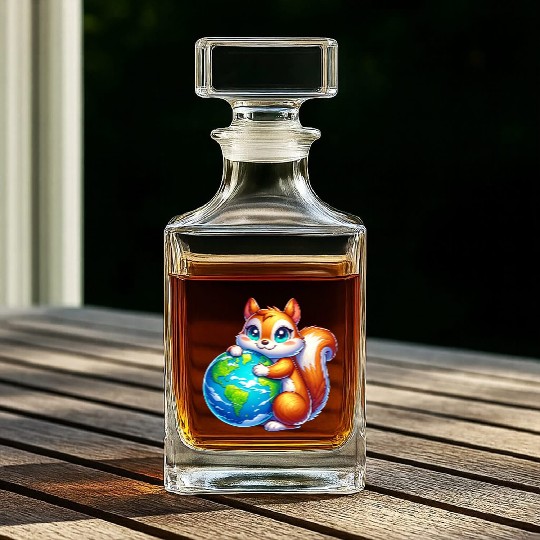 Squirrel for Earth Environmental Nature Whiskey Decanters