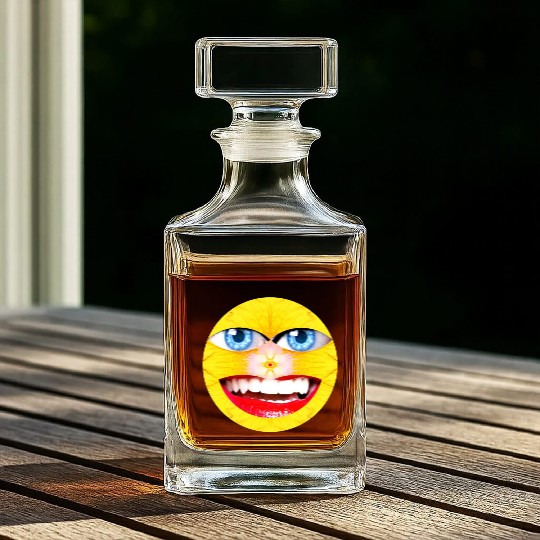 Smile Face Have a Nice Day Promote Happiness Joy Whiskey Decanters