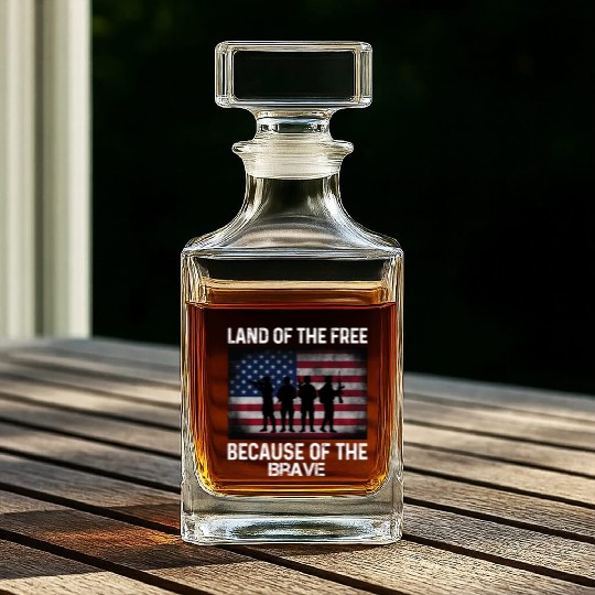Land of the free because of the brave Whiskey Decanters