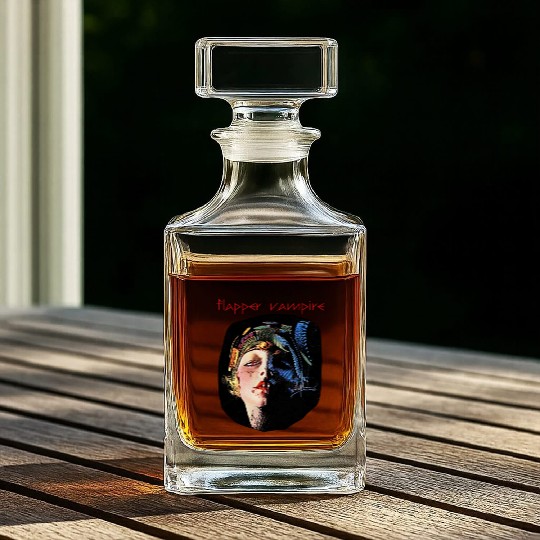 Flapper Vampire, Art Deco, Vintage Horror Series Whiskey Decanters