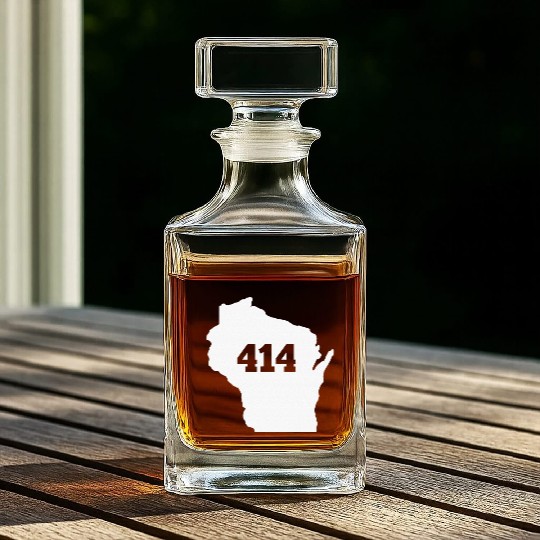 Wisconsin 414 Area Code Whiskey Decanters