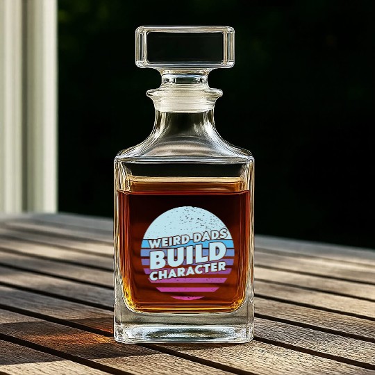 Weird Dads Build Character Funny Dad Whiskey Decanters