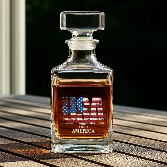 USA Made in America Whiskey Decanters