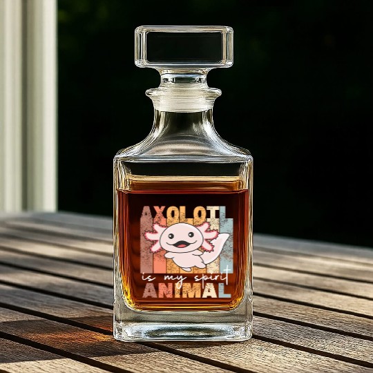 Axolotl Is My Spirit Animal - Sweet Axolotl Whiskey Decanters