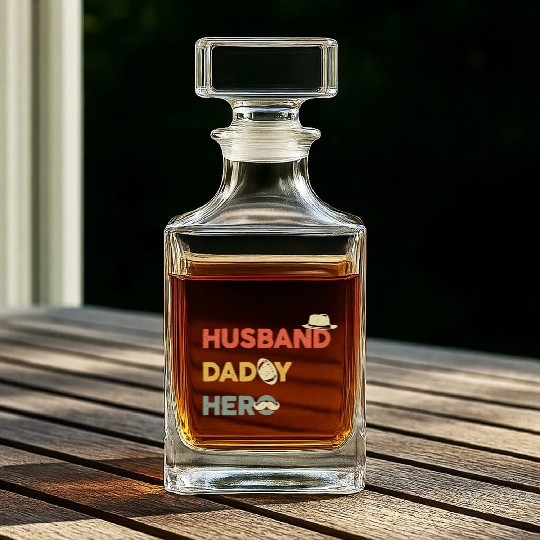 Multi-Role Hero: Husband & Dad Whiskey Decanters