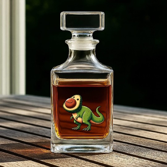 Dino T-Rex Avocado Mythical Creature Whiskey Decanters