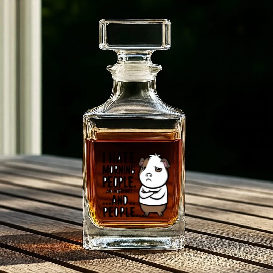 I Hate Morning People for a Morning grumpy Whiskey Decanters