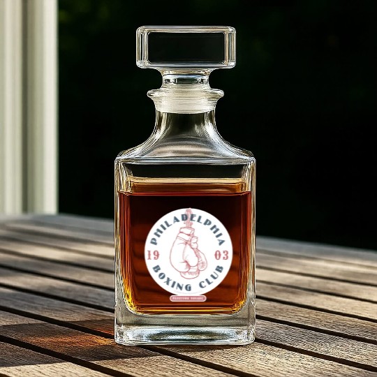 Philadelphia Boxing Club 1903 Sticker Whiskey Decanters