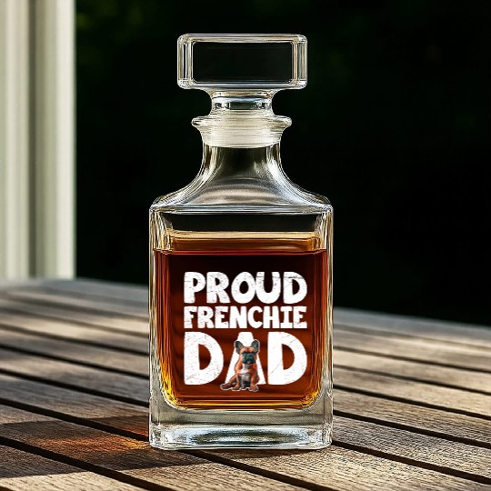 French Bulldog Lovers Proud Frenchie Dad Whiskey Decanters