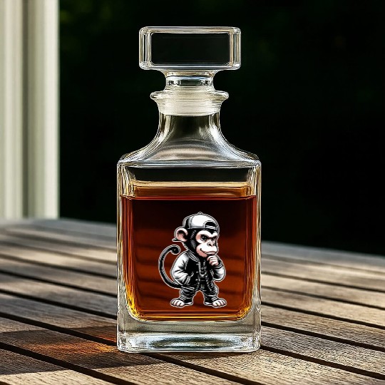 Whiskey Decanters Funny of a monkey dressed as rap