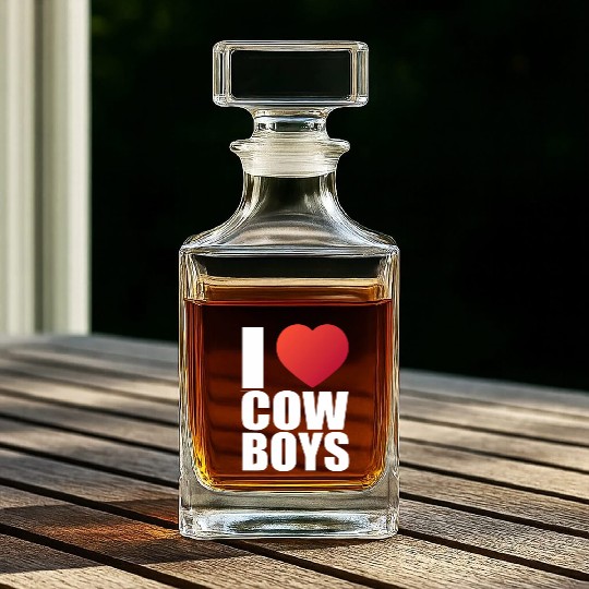 I love a cowboys; country; rodeos; cowboy; western Whiskey Decanters
