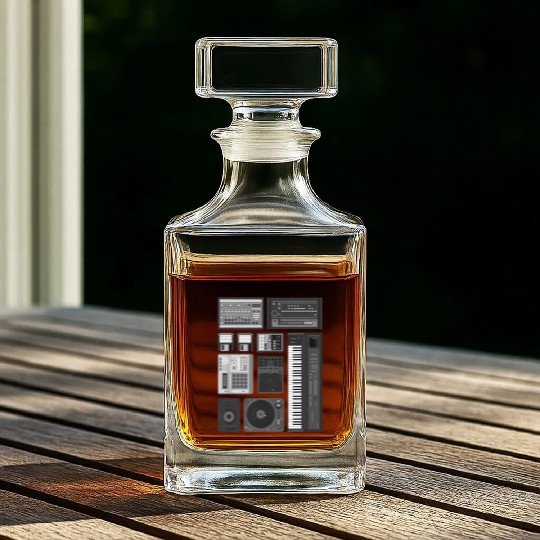 Old School Hip Hop Rap Music Beat Maker Whiskey Decanters