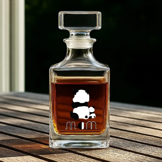 Adorable Panda Cubs Whiskey Decanters