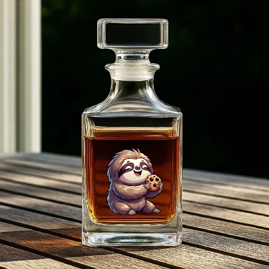 Sloth Sweet Cookie Biscuit Delight Whiskey Decanters