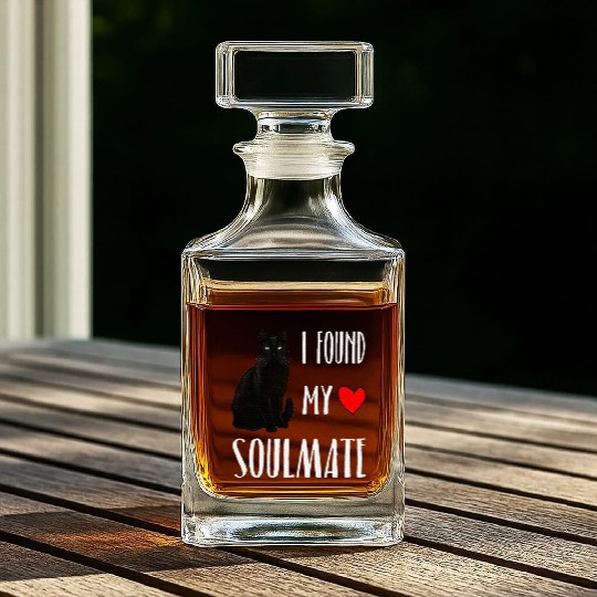 I Found My Soulmate Bombay Cat Lover Best Friend Whiskey Decanters