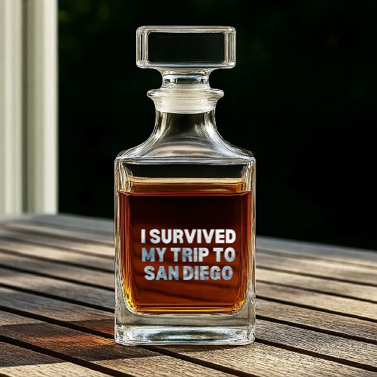 My Trip Traveler Vacation San Diego Whiskey Decanters