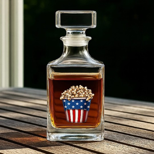 4th Of July. popcorn Whiskey Decanters