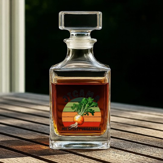 Jicama Spirit Vegetable Vegetarian Food Lover Whiskey Decanters