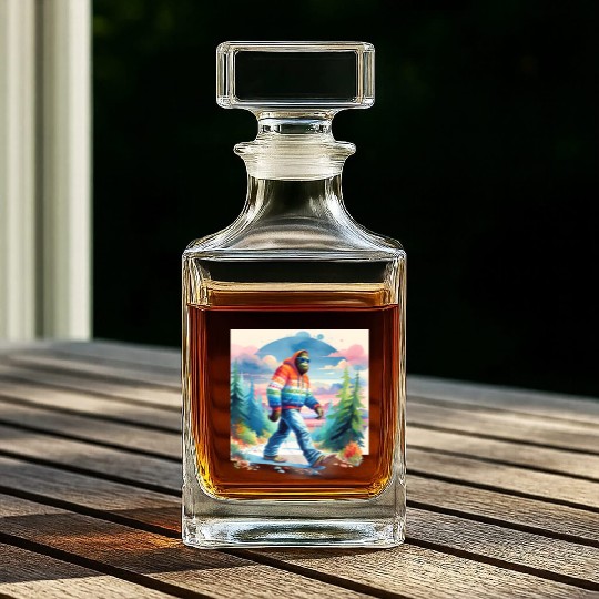 Bฺigfoot Wilderness Wanderer: Retro Ramble Whiskey Decanters