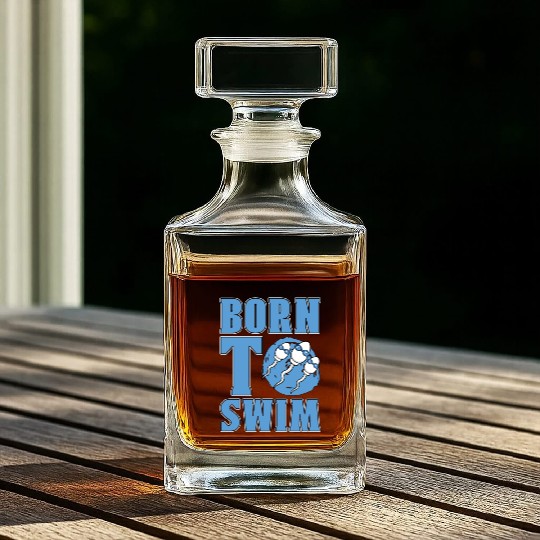 Swimmer Born To Swim Water Sports Diving Swimming Whiskey Decanters