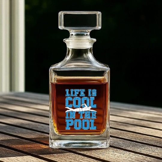 Swimmer Life Is Cool In The Pool Swimming Coach Whiskey Decanters