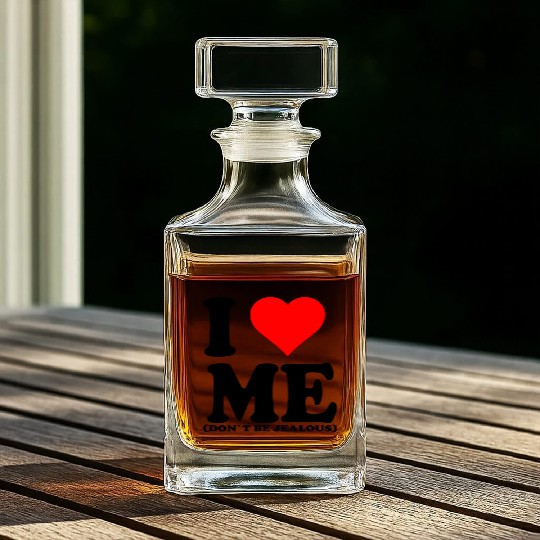 I Love Me Don t be jealous Whiskey Decanters