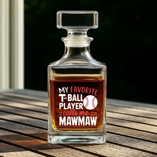 Baseball Grandma Grandmother Grandparents Day Whiskey Decanters