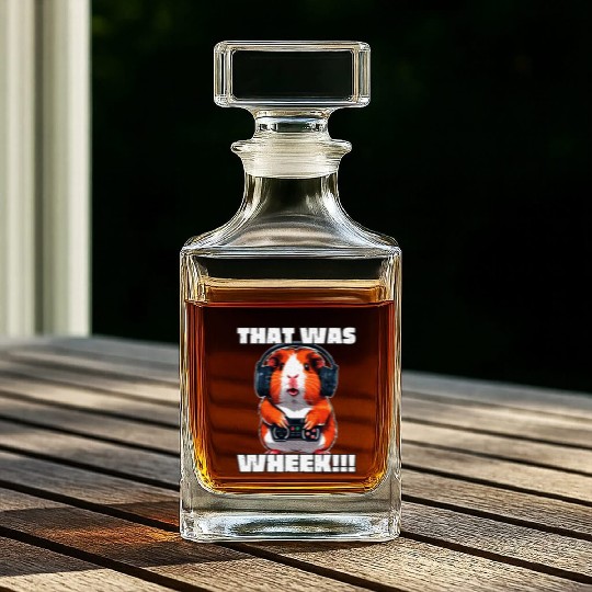That Was Wheek Guinea Pig Gamer Animal Lover Whiskey Decanters