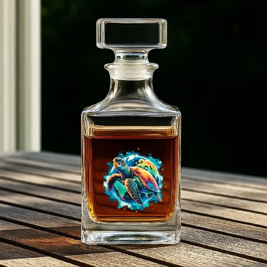 Earth Day Restore Sea Turtle Whiskey Decanters
