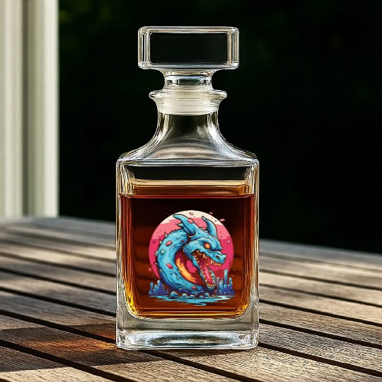 Wrath of the Glazing Donut Dragon Whiskey Decanters